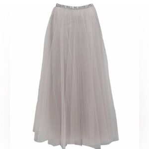 NWT Valentino There Will Be More Love Gray Tulle with underskirt A-Line Skirt
44